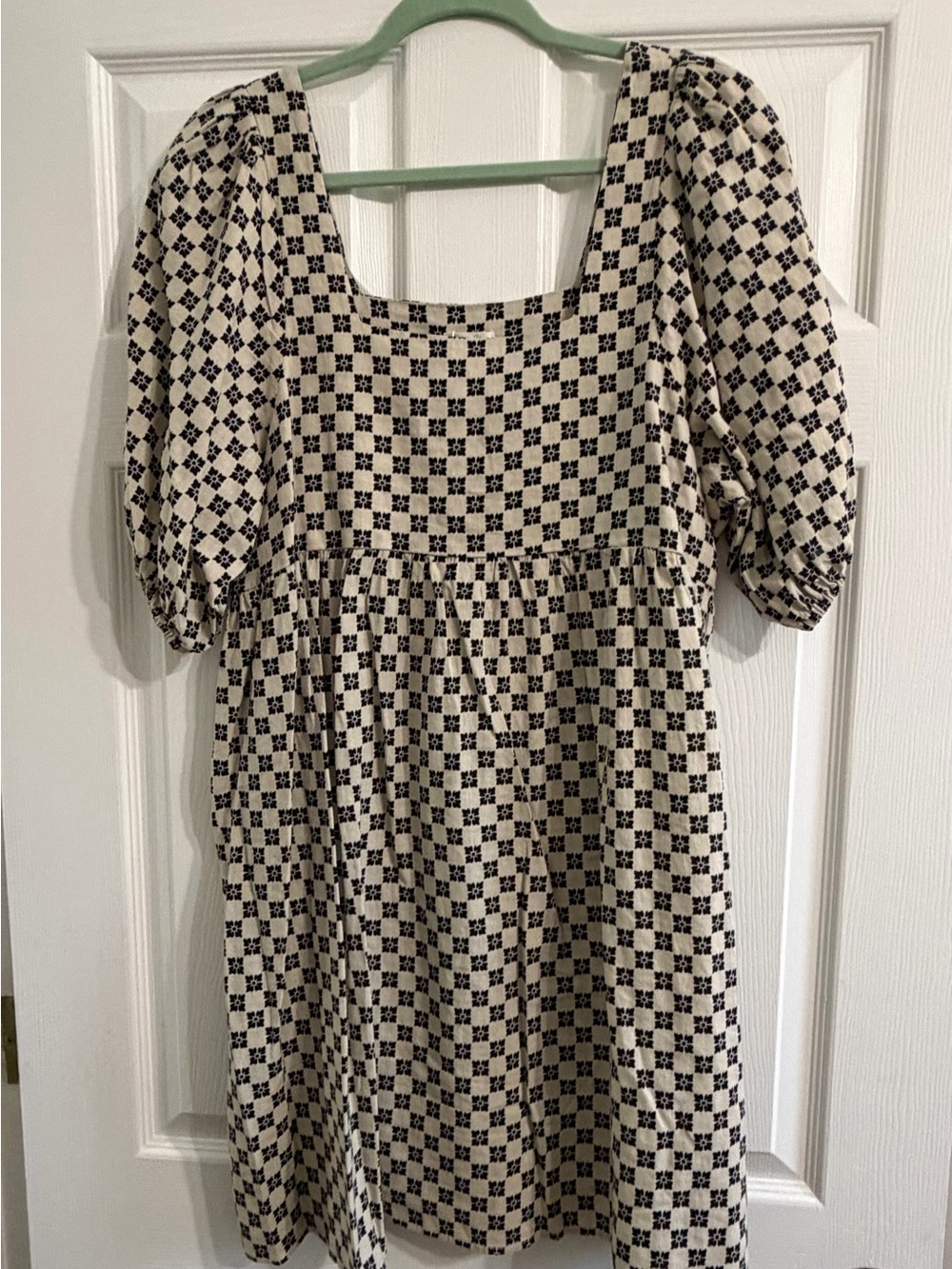 Rylee + Cru Gretta Babydoll Dress Flower Check